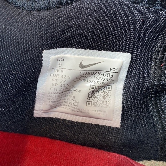 Nike Black & Red PG 4 Basketball Zip Up Athletic Sport Shoes 9 - Picture 8 of 8